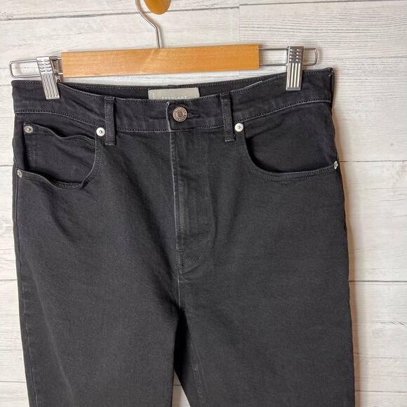 Everlane Jeans Womens Size 29 Long Black The Way High Organic Cotton Raw Hem - Picture 8 of 16